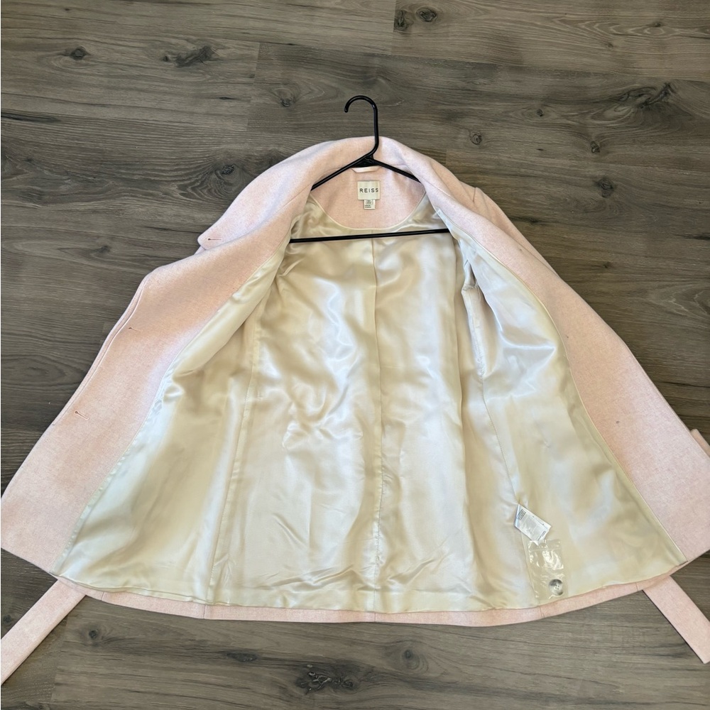 Reiss Women's Light Pink Pea Coat - Picture 5 of 5